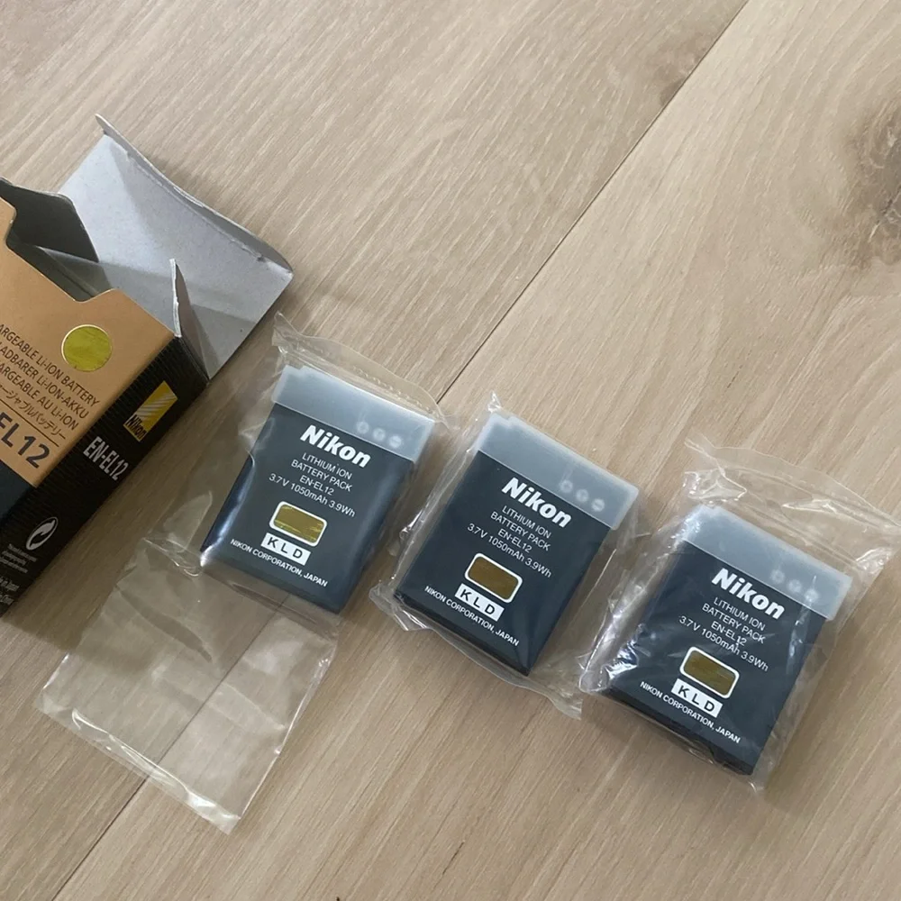 Nikon EN- EL12 Rechargeable Li-ion Battery Pack of 3 NEW
